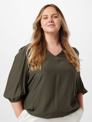 KAFFE CURVE Blouse 'Vimal' in Green: front