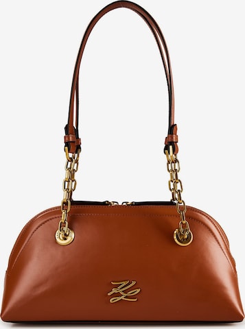 Karl Lagerfeld Schultertasche 'Autograph' in Braun: Vorderseite