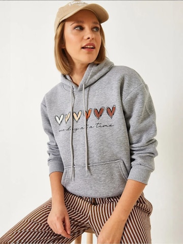 Bianco Lucci Sweatshirt in Grau: Vorderseite
