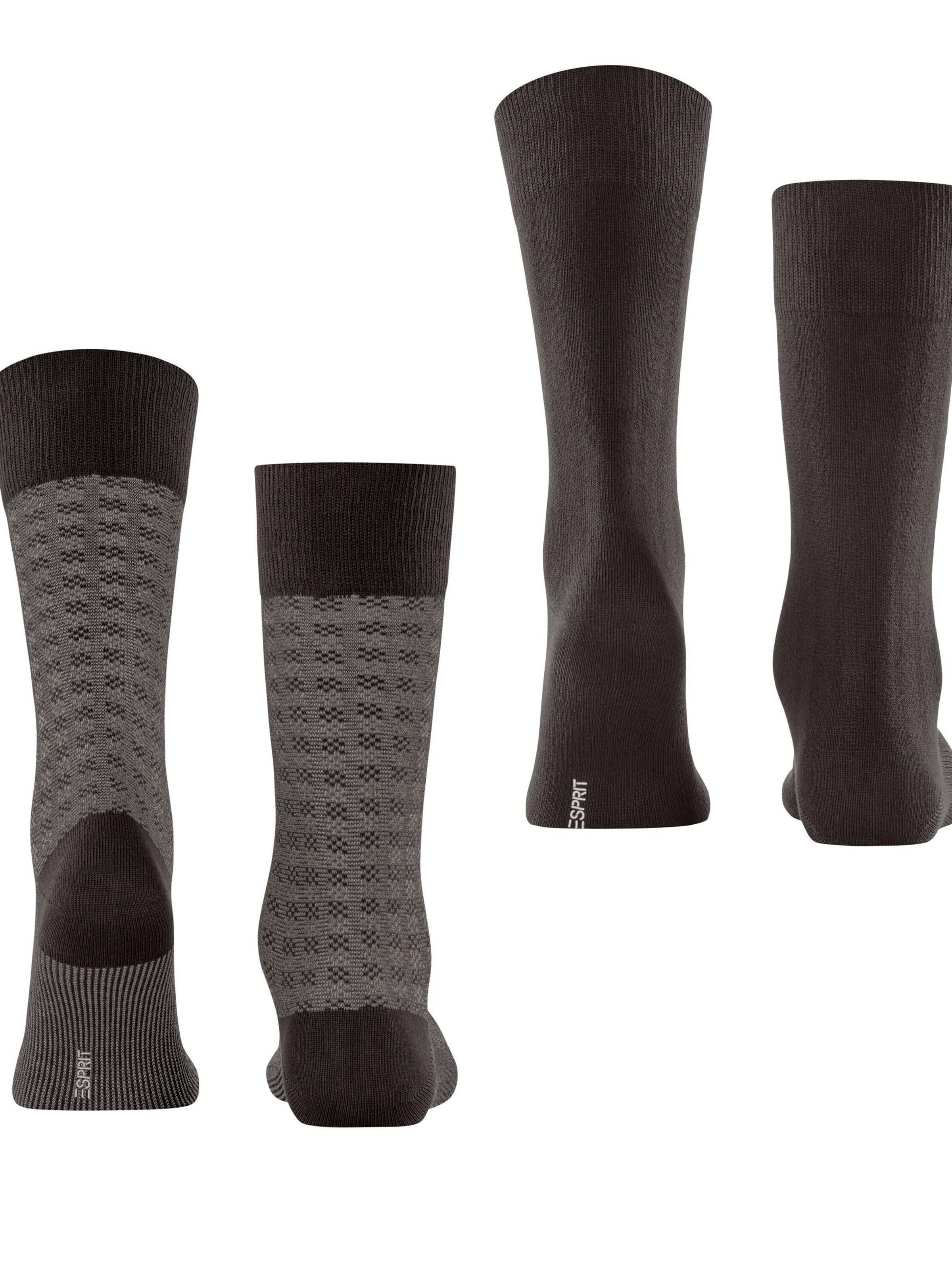 ESPRIT Socks 'Houndstooth 2-Pack' in Brown