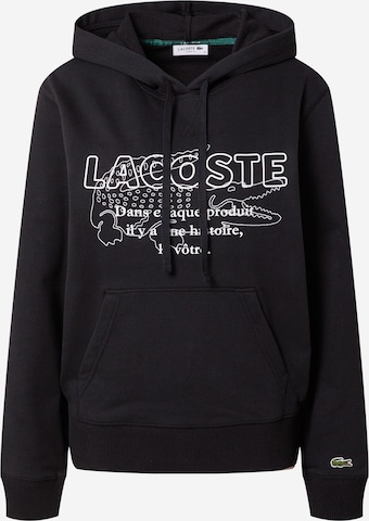 Sweat-shirt LACOSTE en noir : devant