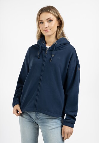 DreiMaster Vintage Zip-Up Hoodie 'Takelage' in Blue: front