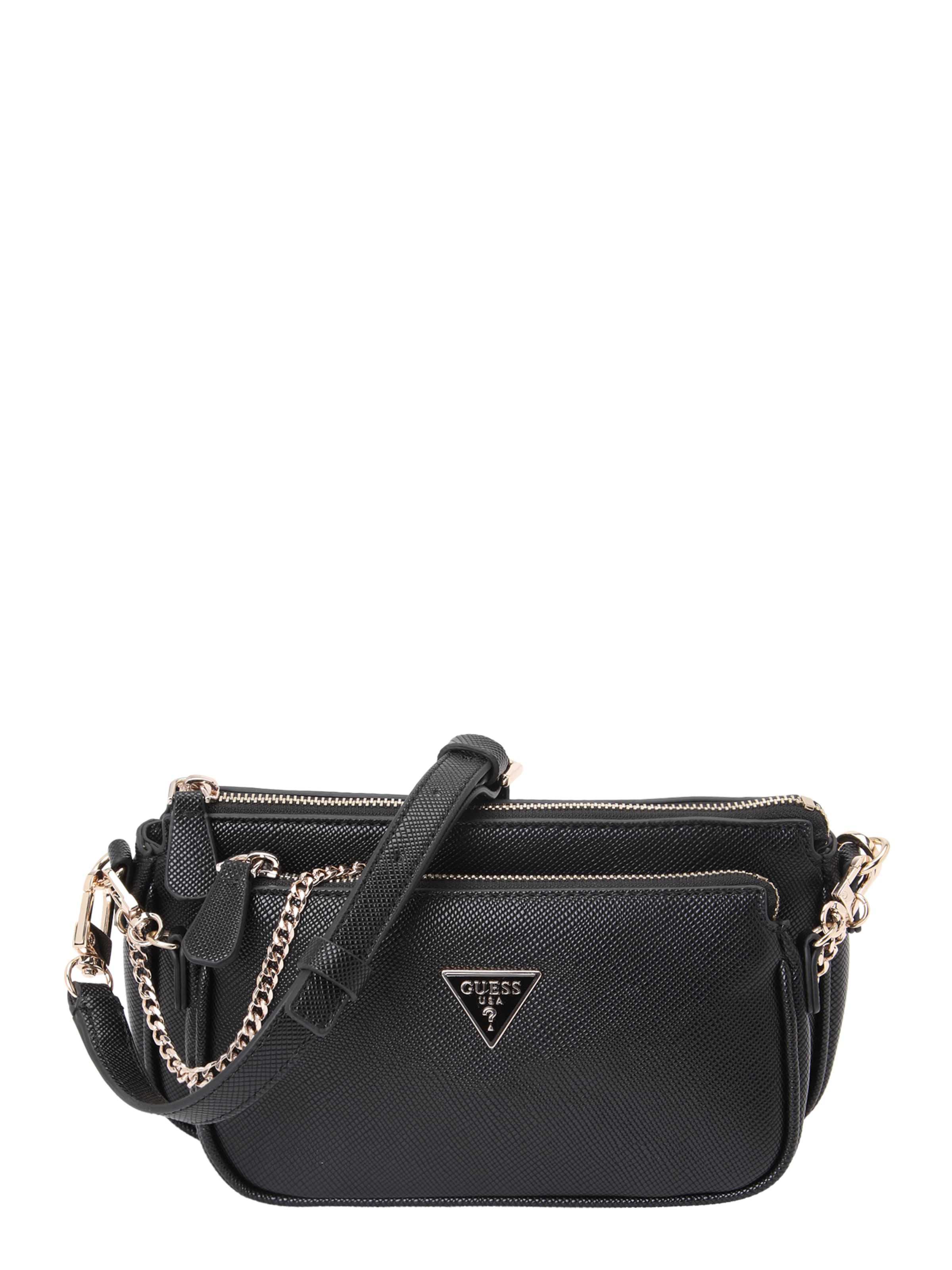 GUESS Crossbody Bag 'NOELLE II DBL POUCH CROSSBODY' in Black: front