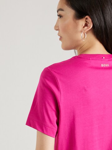 BOSS - Camisa 'Ecosa' em rosa