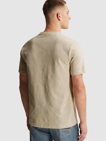 T-Shirt 'T-shirt in piqué with jacquard pattern' CAST IRON en gris