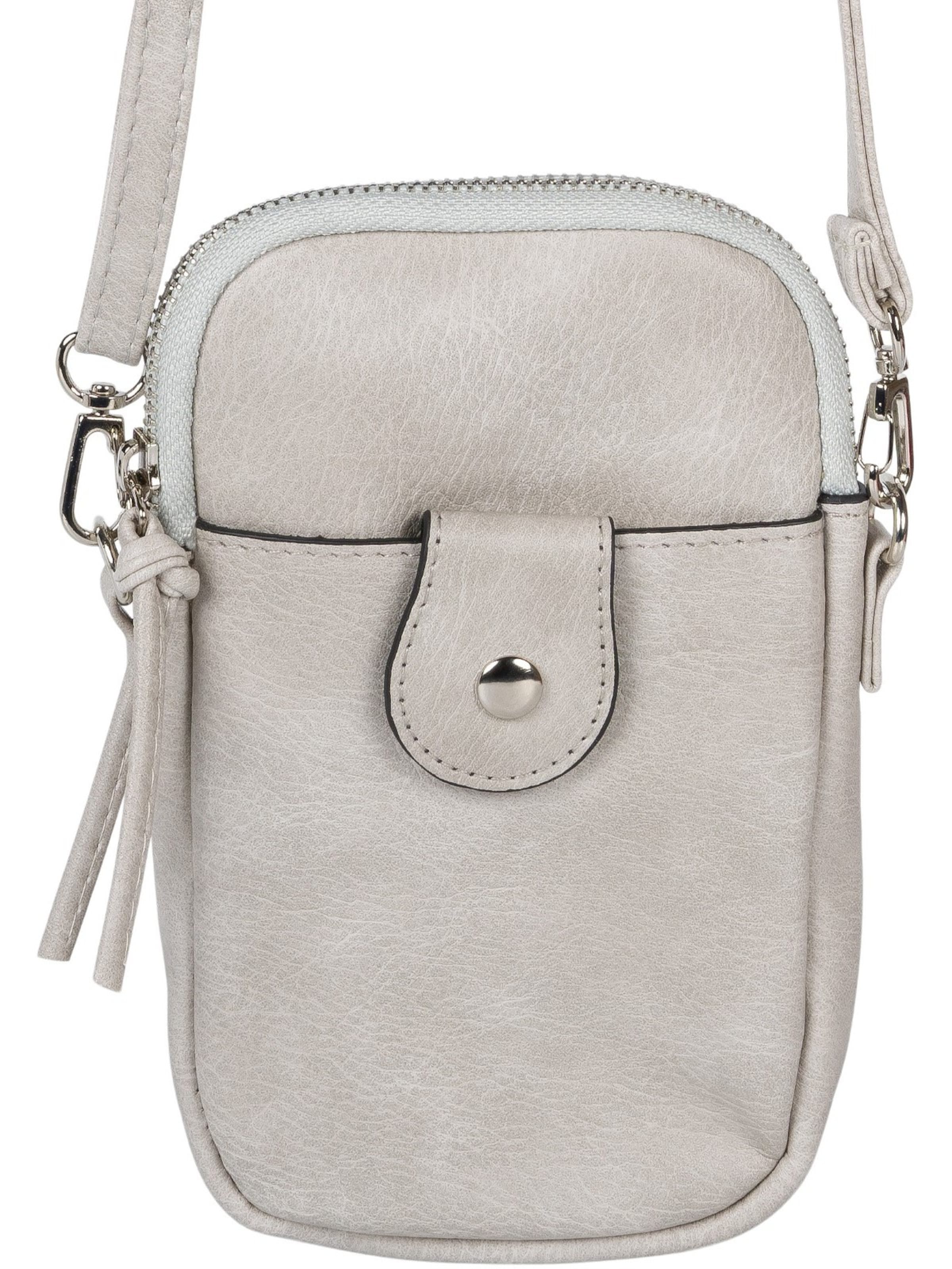 styleBREAKER Crossbody bag 'Mini Umhängetasche Uni' in Grey