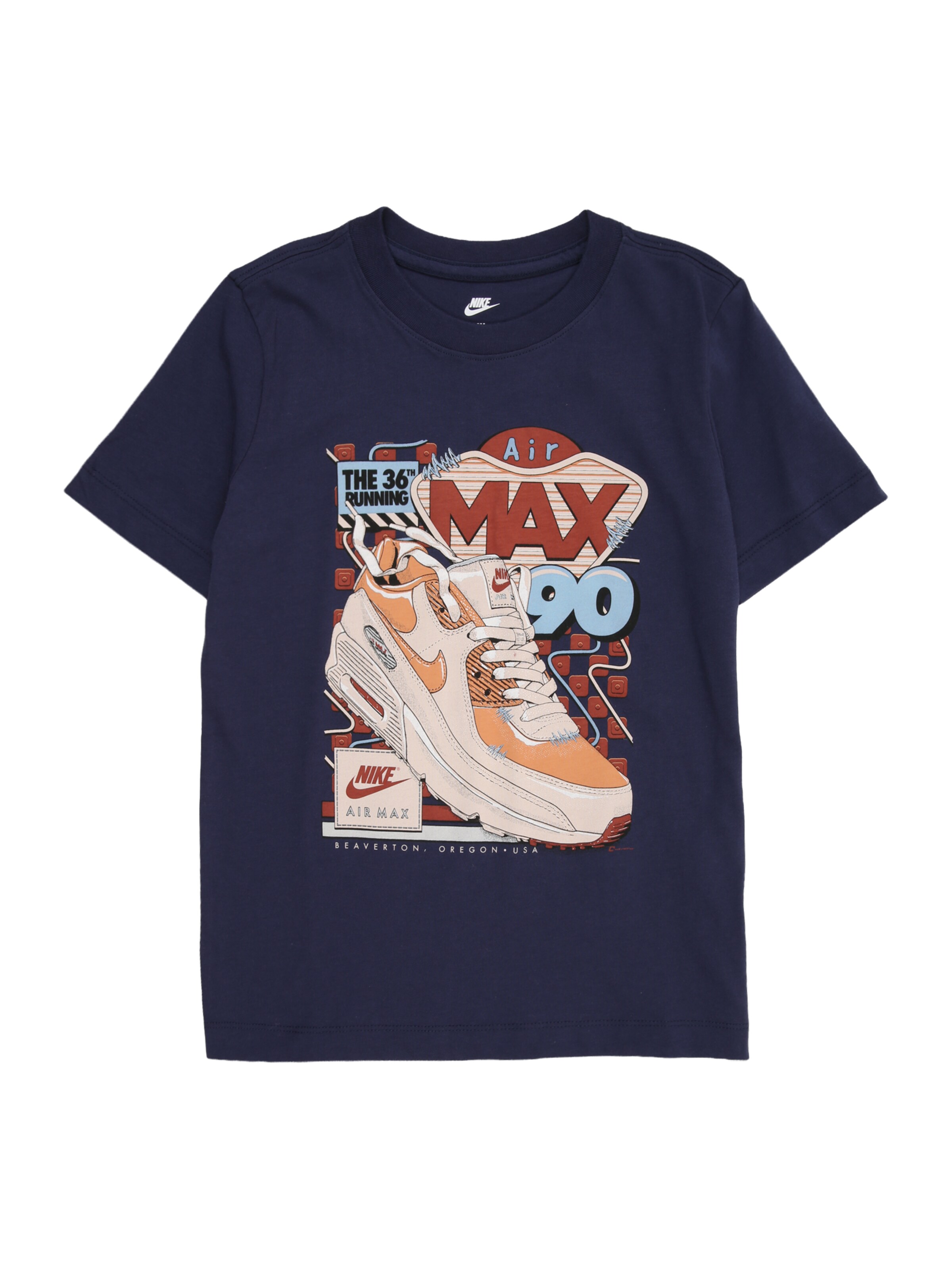 Nike Sportswear T-shirt 'AIR MAX 90' i blå: framsida