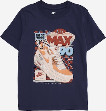 Nike Sportswear T-shirt 'AIR MAX 90' i blå: framsida