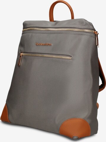 Zaino 'Zaino Vegan Leather Gianmarco Venturi - e con Zip' di GianMarco Venturi in grigio: frontale