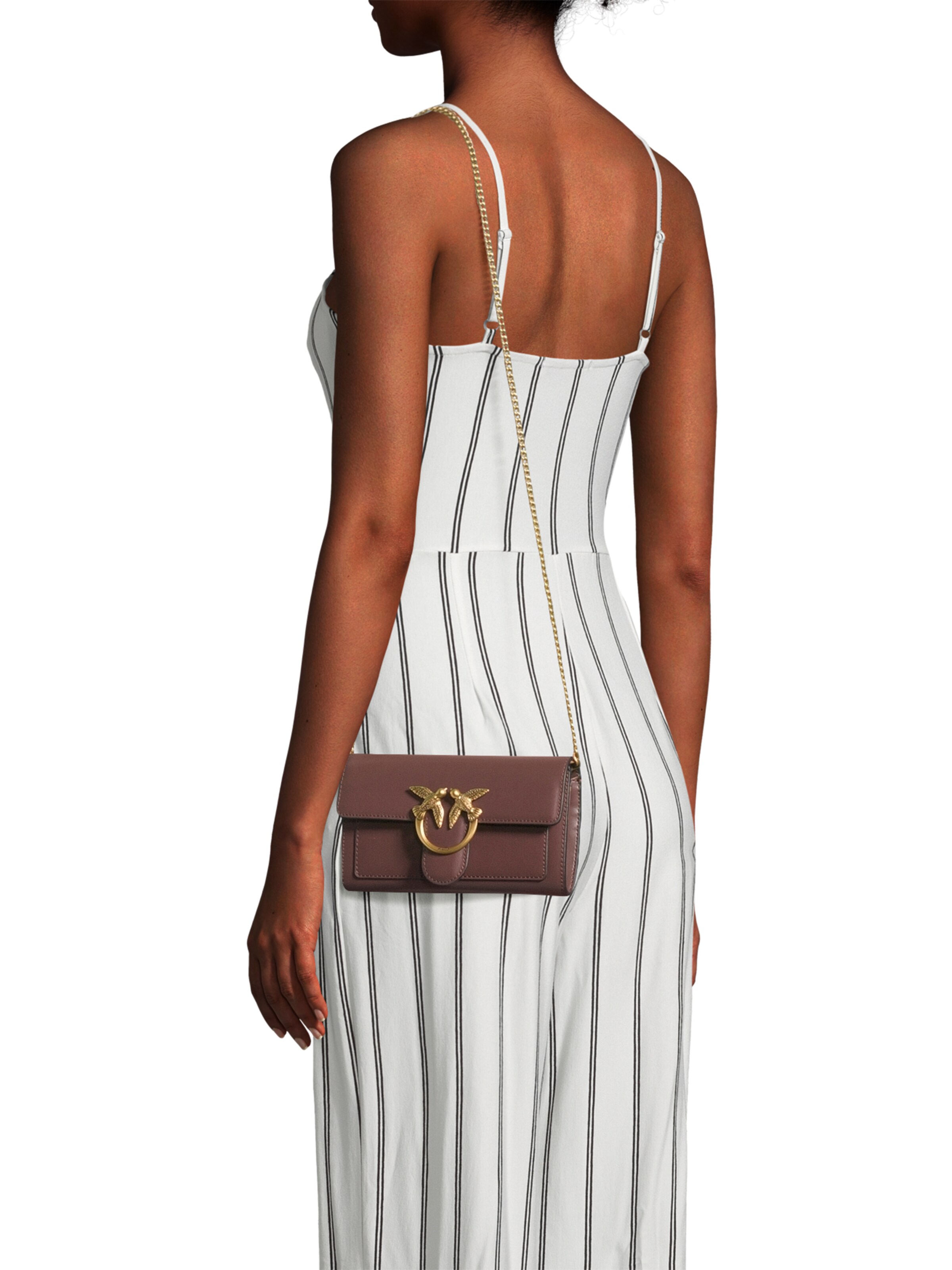 PINKO Clutch 'LOVE ONE' in Brown