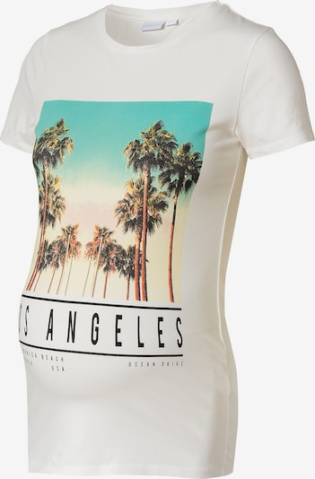 MAMALICIOUS T-Shirt 'Kia' in mischfarben / weiß, Produktansicht