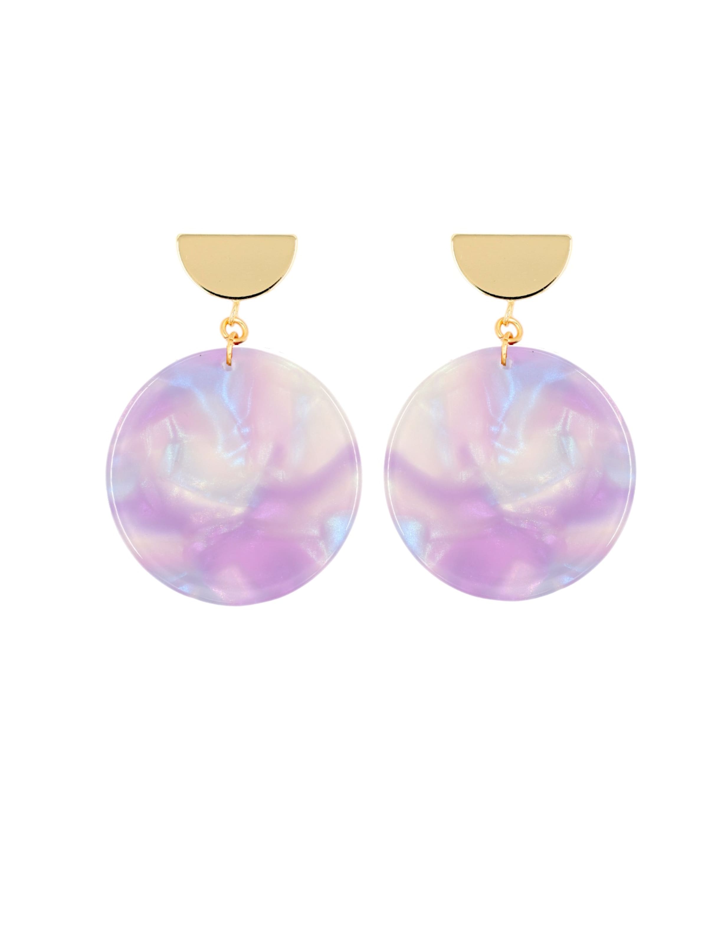 Fräulein Wunder Серьги 'Amal' в Лиловый: спереди