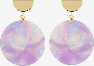 Boucles d'oreilles 'Amal' Fräulein Wunder en violet : devant