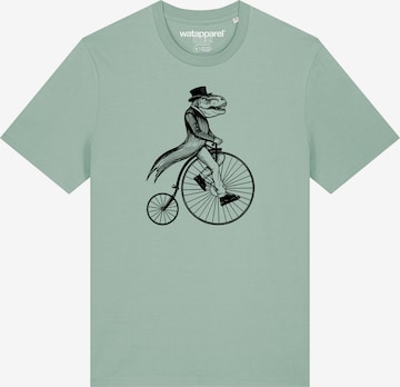 T-Shirt 'T-Rex Auf Fahrrad' Watapparel en vert : devant