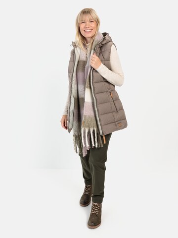 CAMEL ACTIVE Lange Weste mit Kapuze in Braun