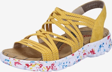 Rieker Hiking Sandals '67898' in Yellow: front