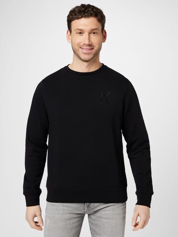 Sweat-shirt Karl Lagerfeld en noir : devant