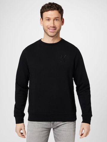 Sweat-shirt Karl Lagerfeld en noir : devant