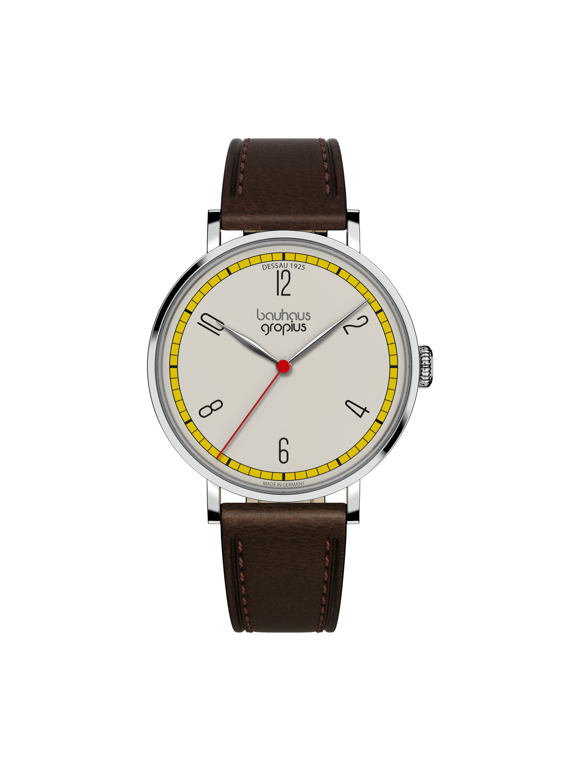 WALTER GROPIUS Analog Watch 'DESSAU 1925' in Beige: front