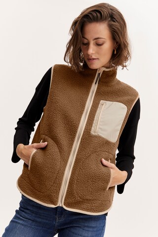 Fransa Vest in Brown