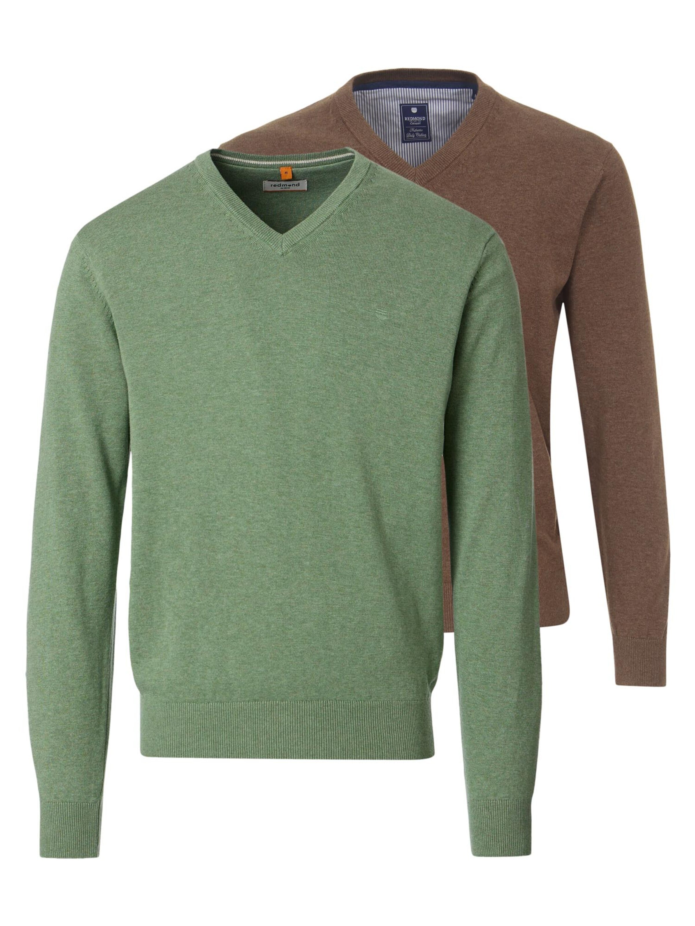 Pull-over 'Basic' redmond en vert : devant