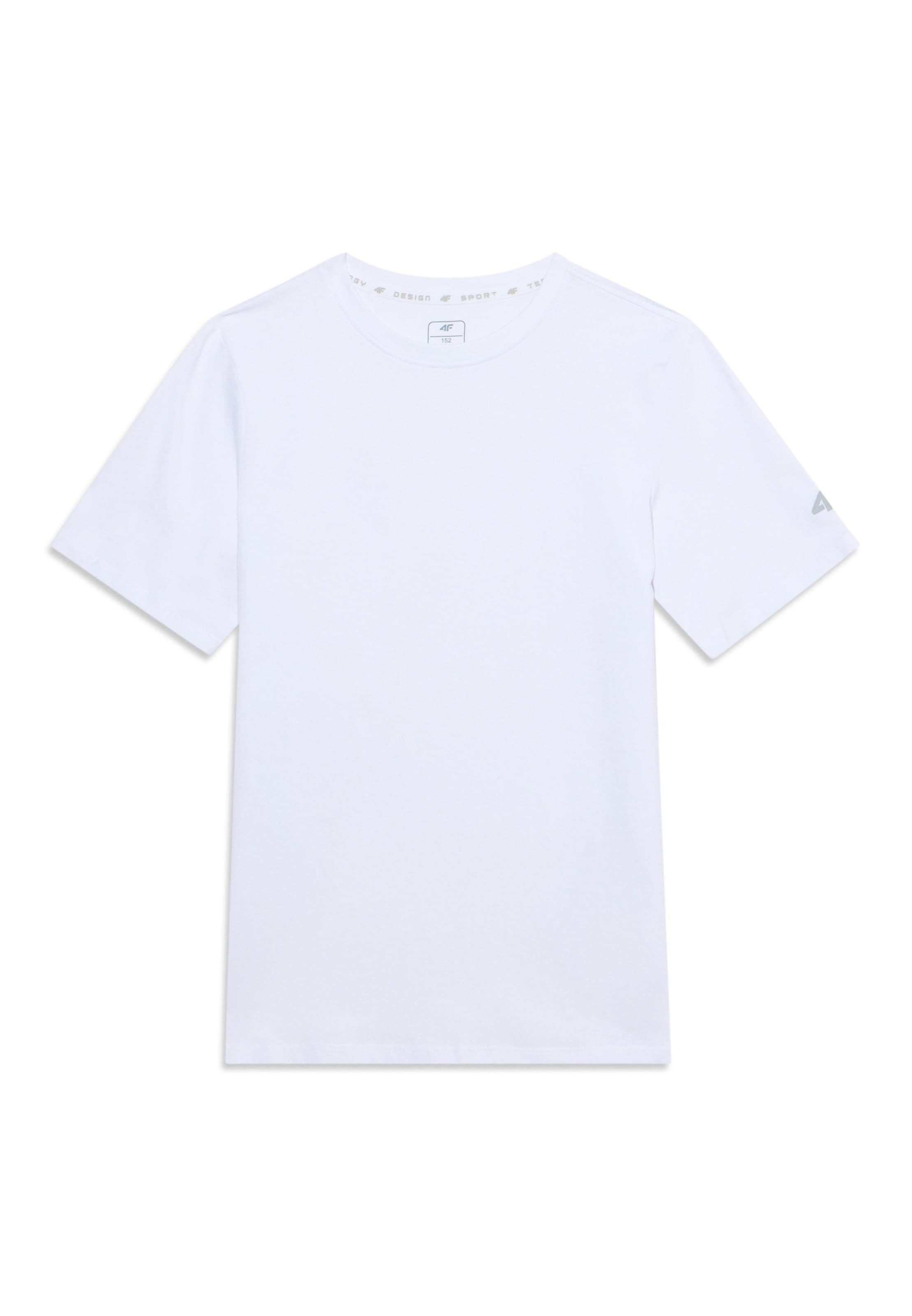 Maglia funzionale di 4F Junior in bianco: frontale