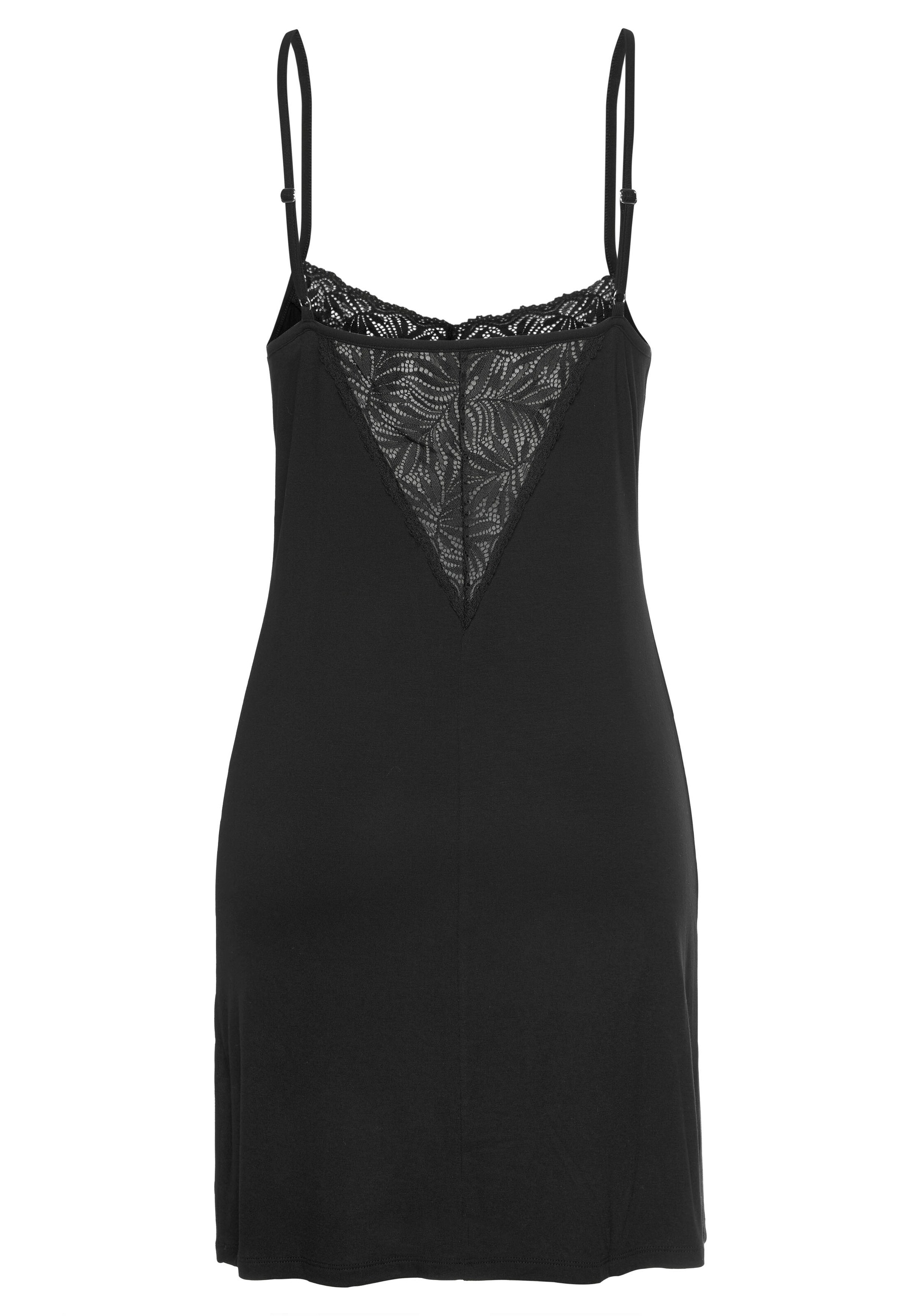 LASCANA Negligé in Zwart: voorkant
