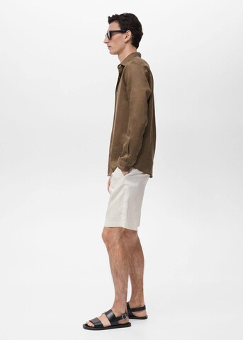 MANGO MAN Slimfit Shorts 'Carp' in Weiß