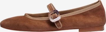 Ballerines à lanières 'Bambolina' Flarelle en marron : devant
