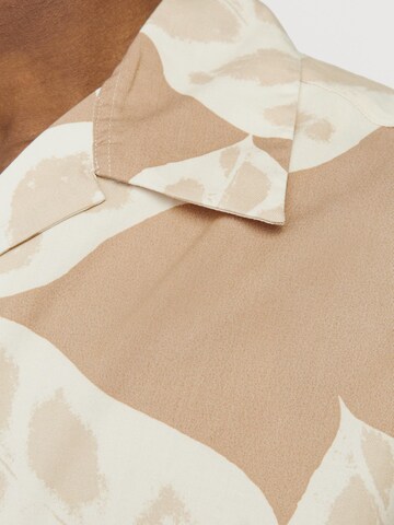 JACK & JONES Comfort fit Overhemd in Beige