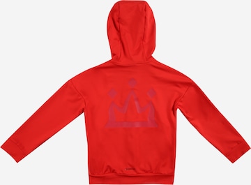 ADIDAS PERFORMANCE Athletic Zip-Up Hoodie in Red