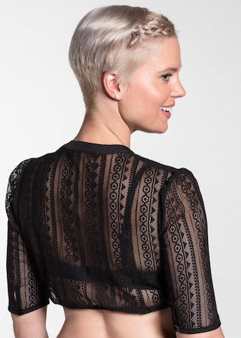 SPIETH & WENSKY Klederdracht blouse 'Hirse' in Zwart