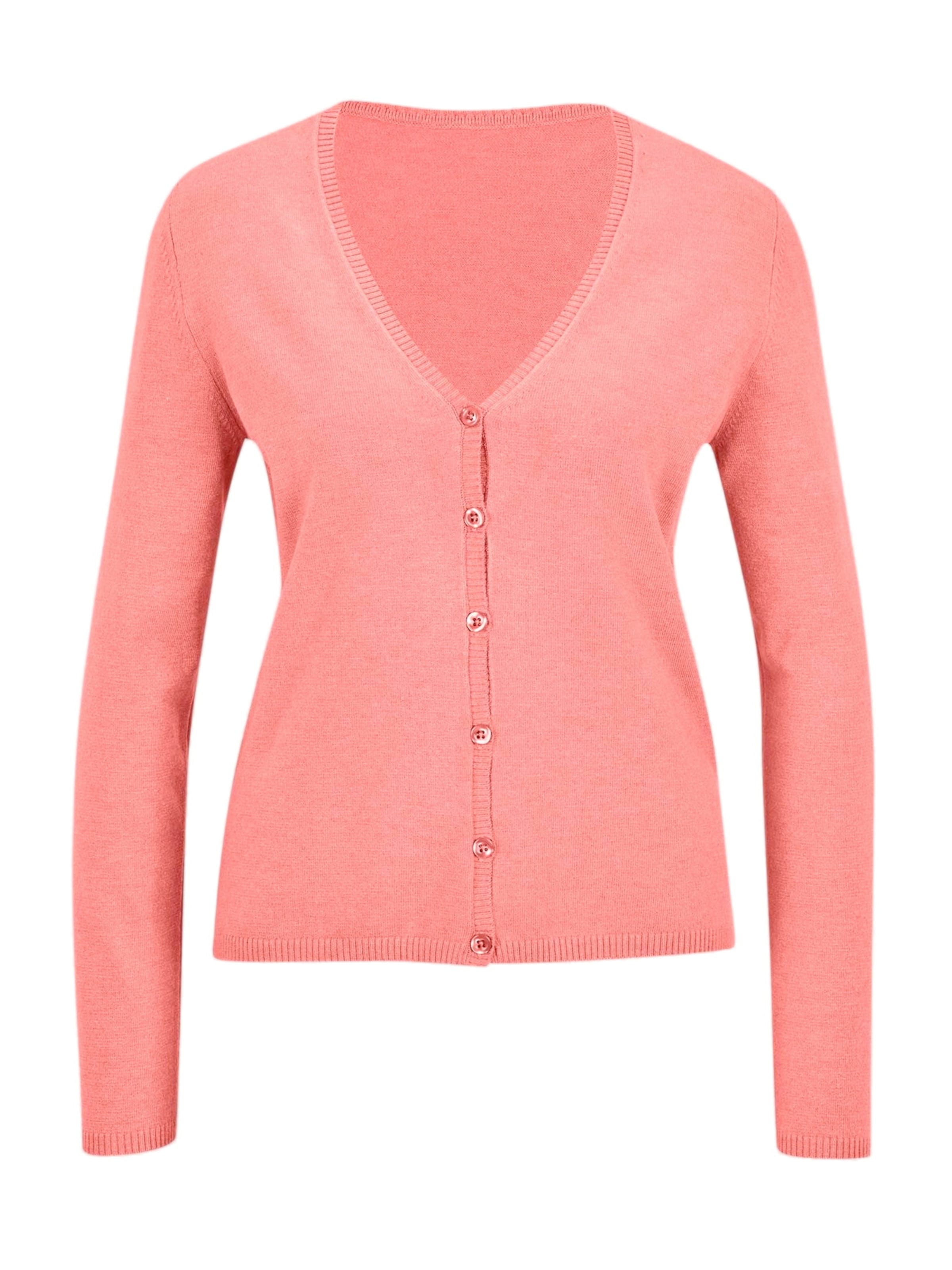 MADELEINE Strickjacke in Orange: Vorderseite