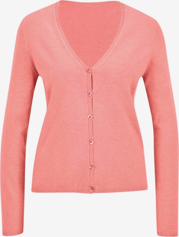 MADELEINE Gebreid vest in Oranje: voorkant