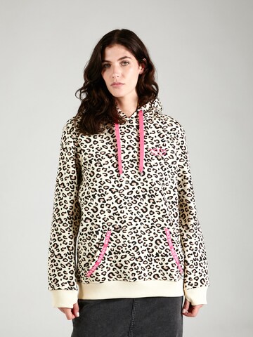 Zwillingsherz Sweatshirt 'Bethany' in Beige: Vorderseite
