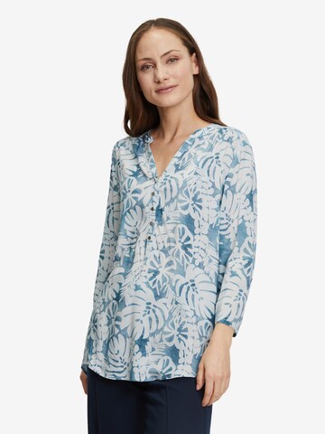 Cartoon Blouse in Blue: front