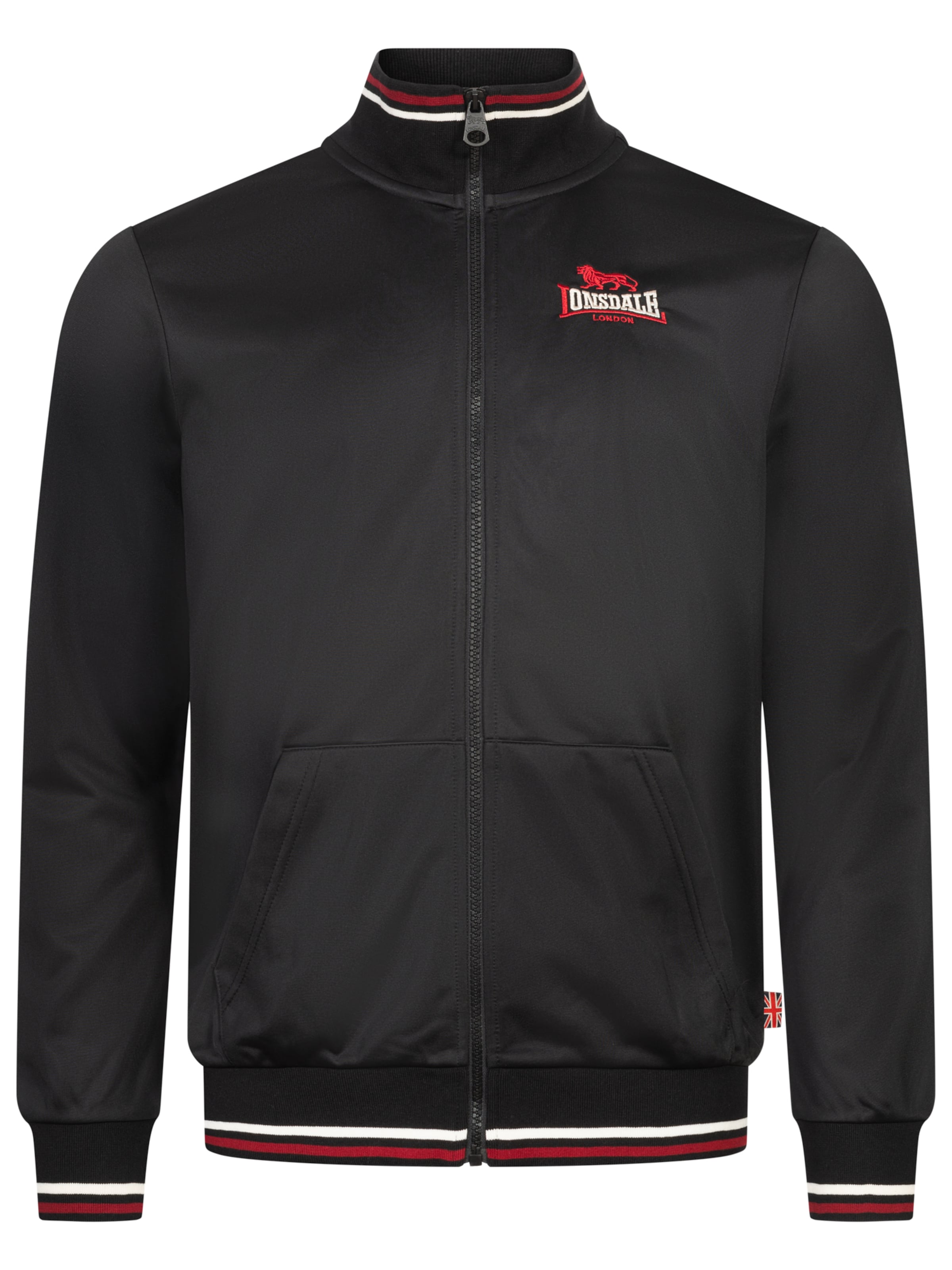 LONSDALE Ζακέτα φούτερ 'Irthing' σε μαύρο: μπροστά