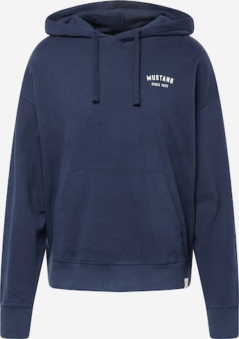 MUSTANG Sweatshirt 'Bennet' in Blue: front