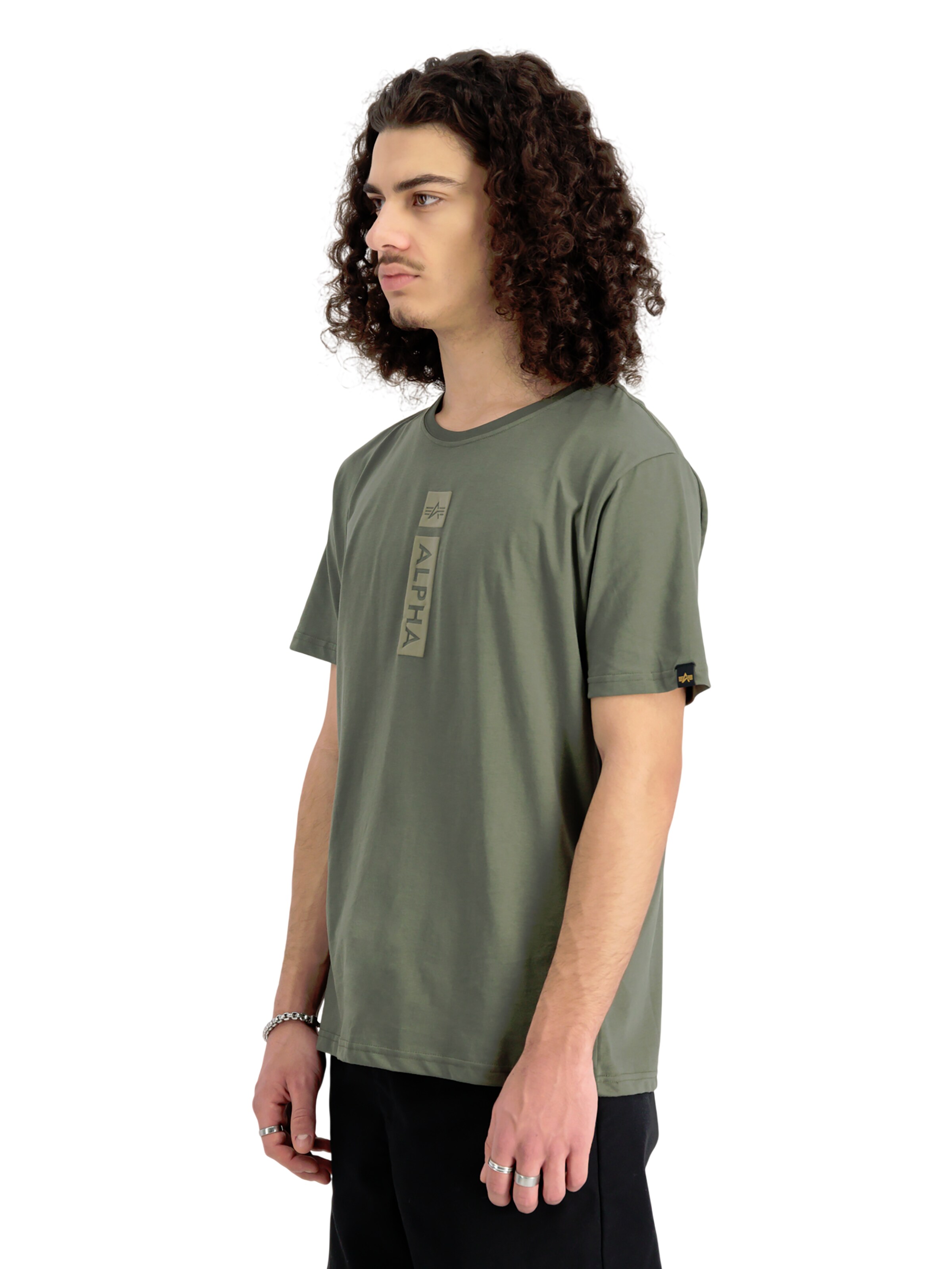 ALPHA INDUSTRIES Shirt 'Alpha PP'‌‌‌ in Grün