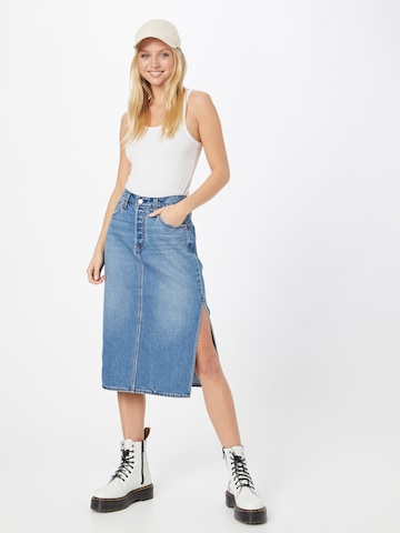 LEVI'S ® Rok 'Side Slit Skirt' in Blauw