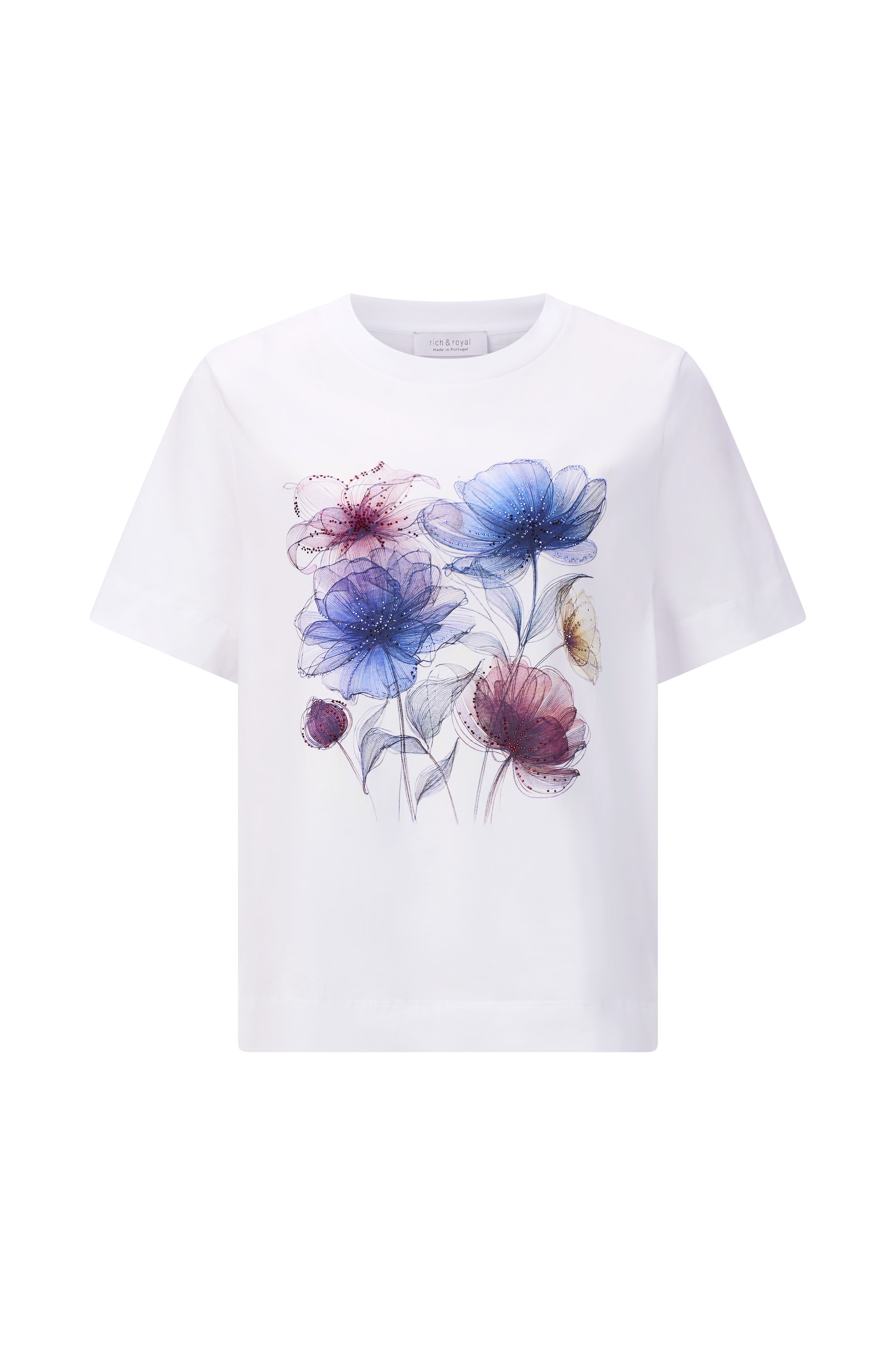 Rich & Royal Majica | bela barva: sprednja stran