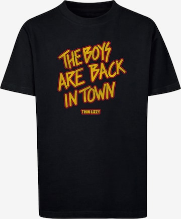 Merchcode T-Shirt 'Thin Lizzy - The Boys Stacked Lettering' in Schwarz: predná strana