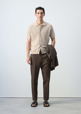 MANGO MAN Regular Fit Hemd 'Hondina' in Beige