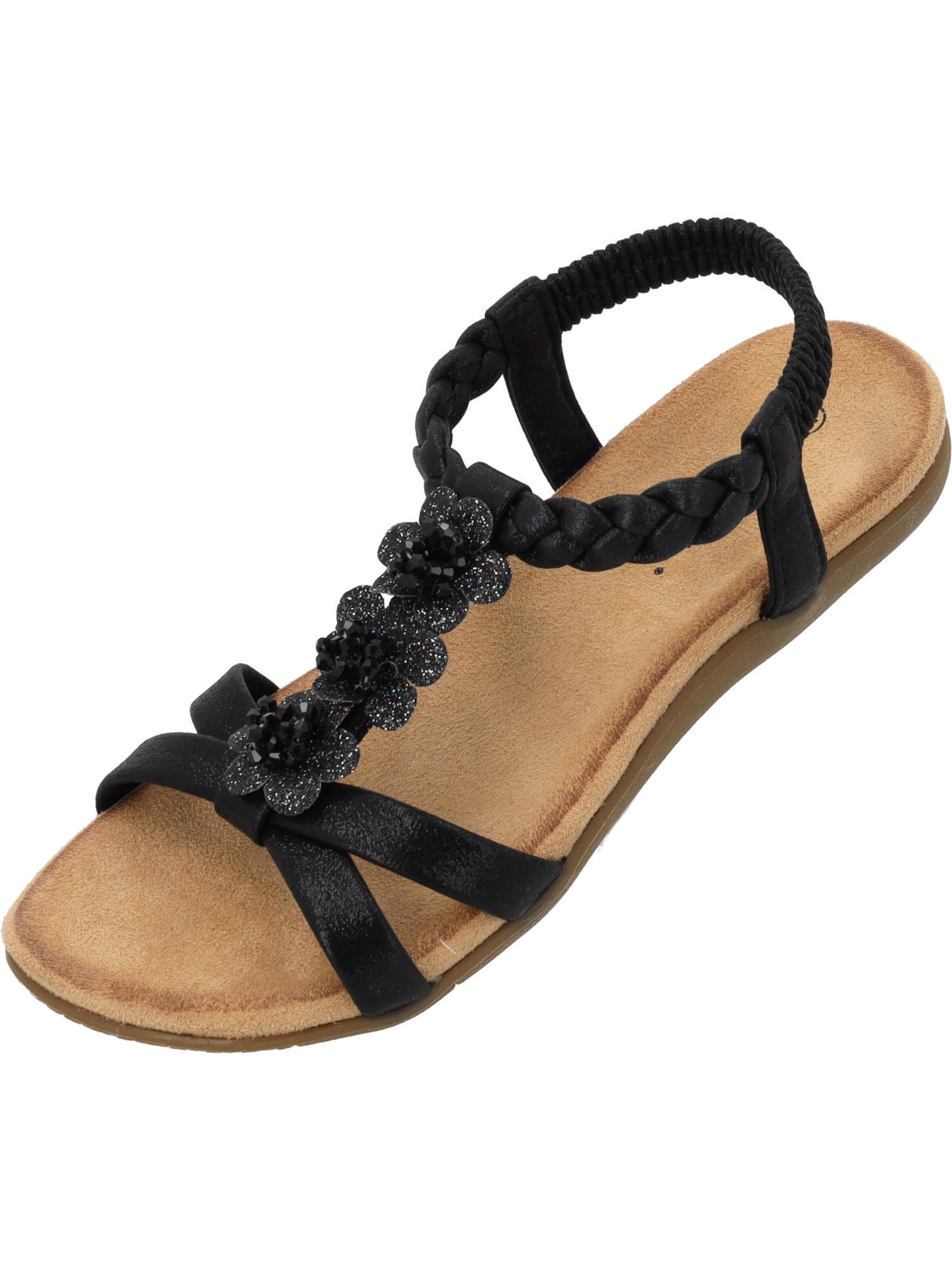 Palado Sandalen met riem 'Grebella' in Zwart: voorkant