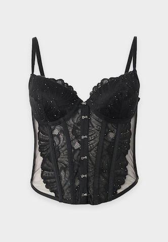 Hunkemöller - Corset 'Erica' en negro: frente