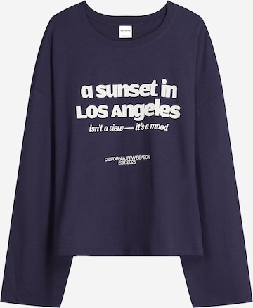 Bershka Shirt in Blau: Vorderseite