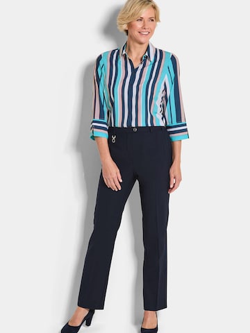 Goldner Bluse in Blau