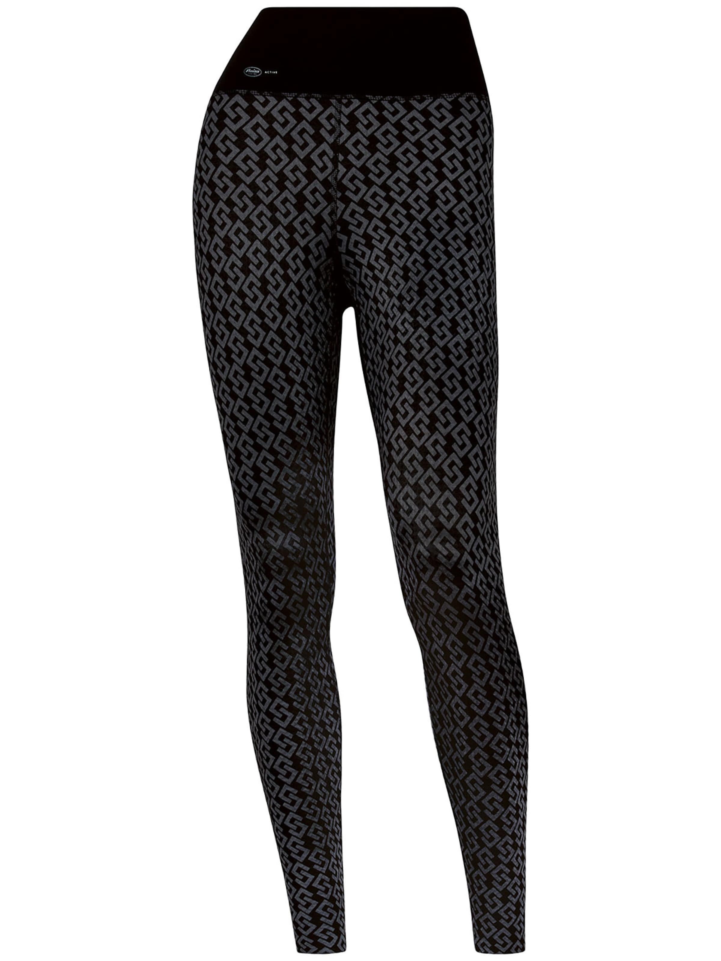 ANITA Skinny Workout Pants 'massage' in Black: front