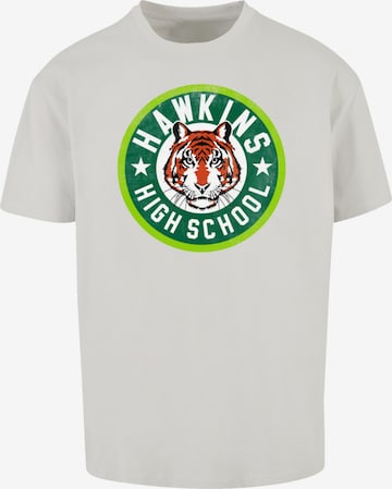 F4NT4STIC Shirt 'Stranger Things Hawkins Tiger Circle Netflix TV Series' in Grey: front