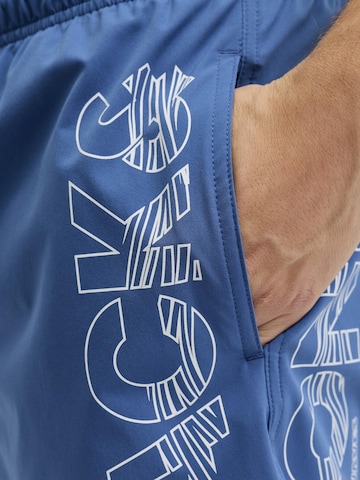 JACK & JONES Swimming shorts 'Jack & Jones Heren Zwemshort JPSTMAUI WAVE Logo Effen' in Blue